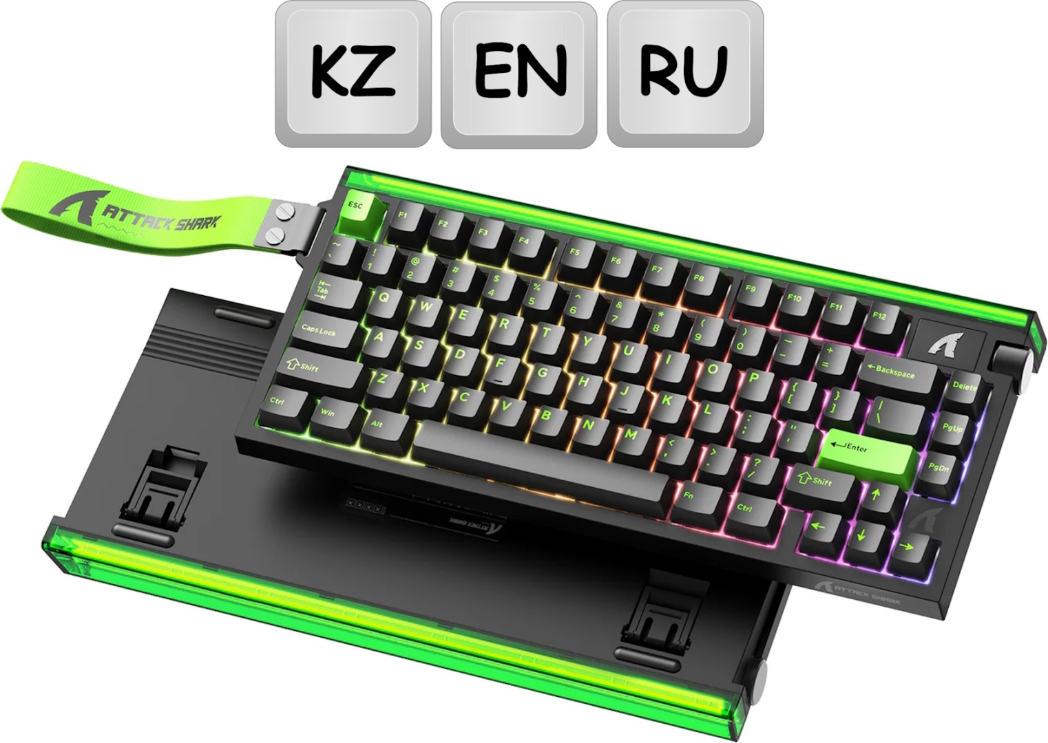 Клавиатура Attack Shark R85 HE зеленый
