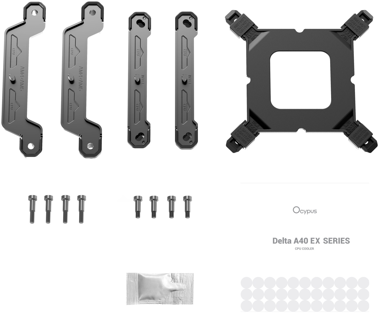 Кулер для процессора Ocypus Delta A40 EX BK Digital Delta-A40-BK1NAWD00E-GL, черный