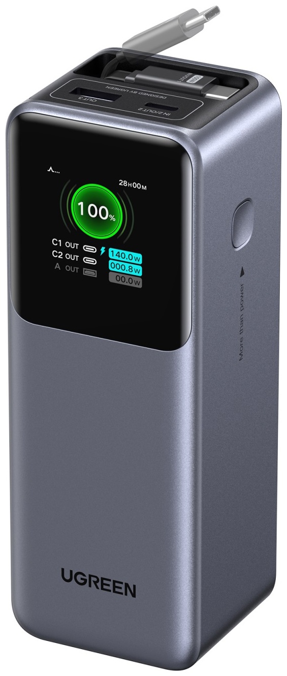 Внешний аккумулятор Ugreen PB726 (55987B) 20000 мАч 165 Вт серый