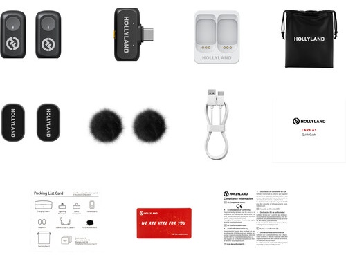 Микрофон Hollyland LARK A1 Mini Duo USB-C черный