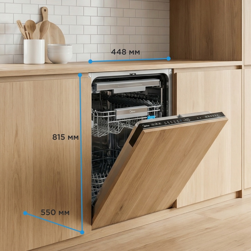 Посудомоечная машина Midea MID45S340i-C серый