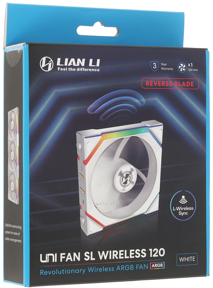 Вентилятор для корпуса LIAN LI Lian Li UNI FAN SL WIRELESS 120 Reverse Blade G99.12RSL1W1W.00