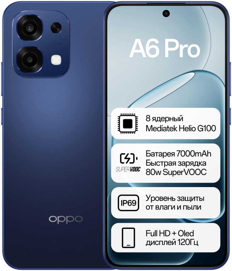 Смартфон OPPO A6 Pro 8 ГБ/256 ГБ синий