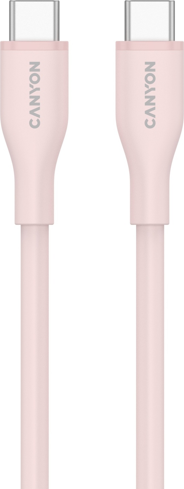 Кабель Canyon USB 4 Type-C (M), 1 м, CC60SC10 розовый