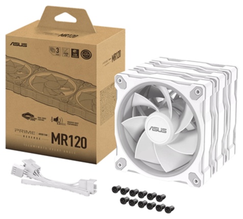 Вентилятор для корпуса ASUS PRIME MR120 FAN ARGB REVERSE WHITE 3IN1