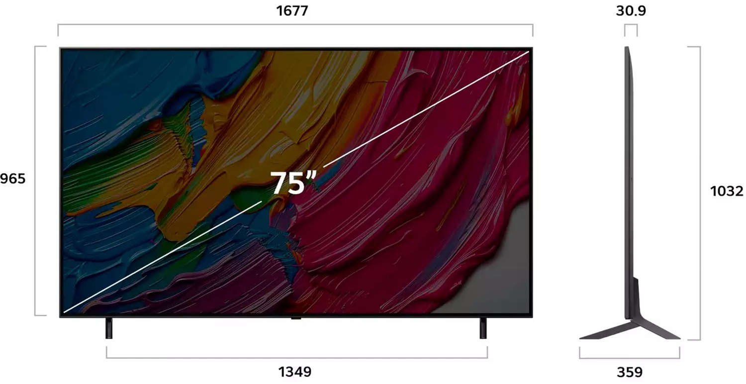Телевизор LG 75QNED80A6A 191 см черный