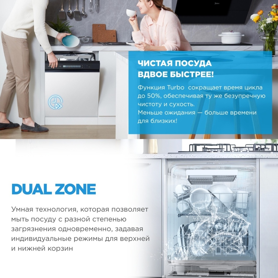 Посудомоечная машина Midea MFD60S350Si-C серый