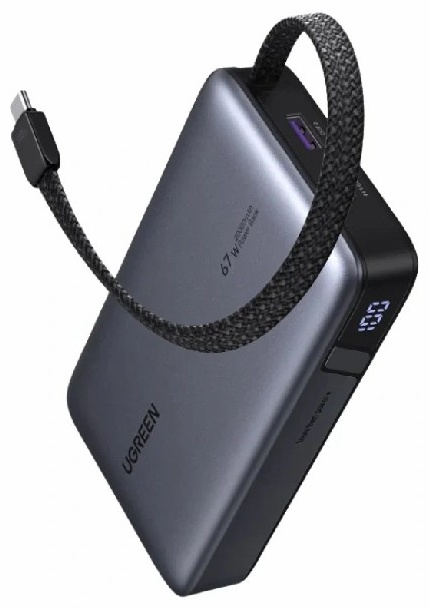 Внешний аккумулятор Ugreen PB550 20000 мАч 67 Вт темно-серый