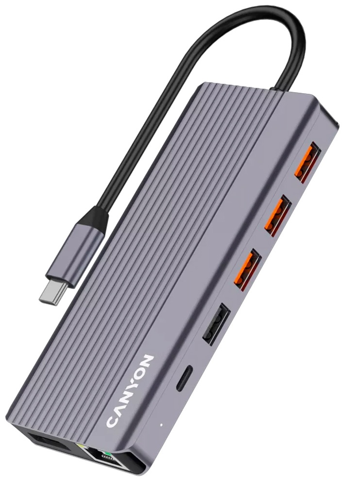 Док-станция Canyon DS-16 13in1 4k USB-C Grey серый