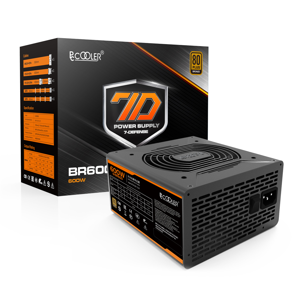 Блок питания PCCooler GI-BR600 600W, черный