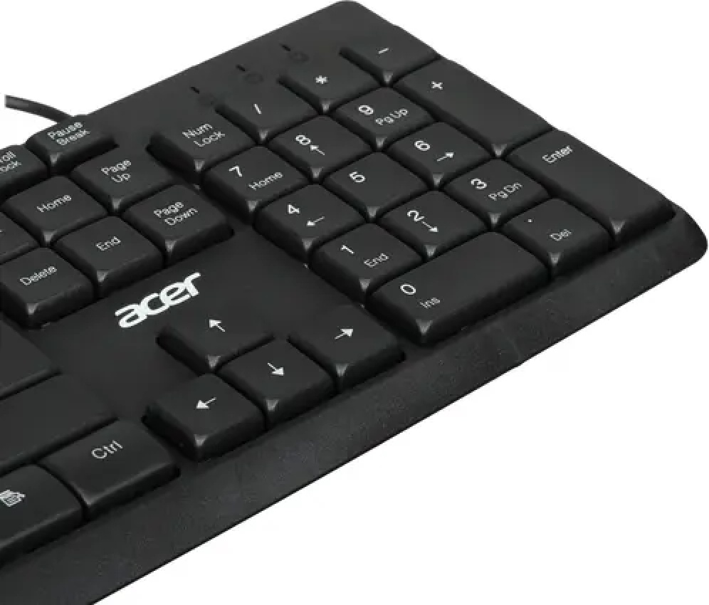 Клавиатура Acer OMW141, черная + мышь