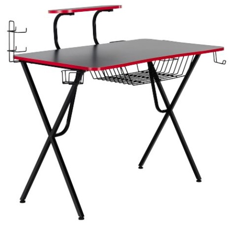 Стол компьютерный Eco Estelar Cоmet, 105х60x75 см, черно-красный