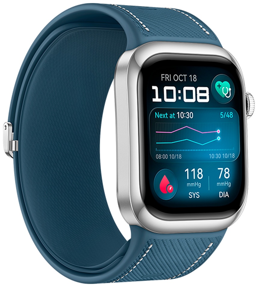 Смарт-часы Huawei WATCH D2 48 мм серебристый-синий