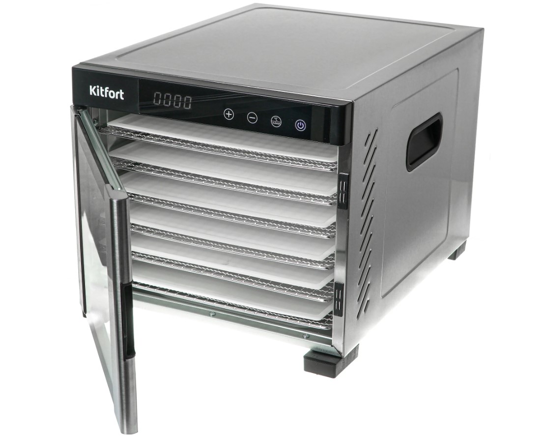 Сушилка для фруктов и овощей Kitfort КТ-1911 серебристая