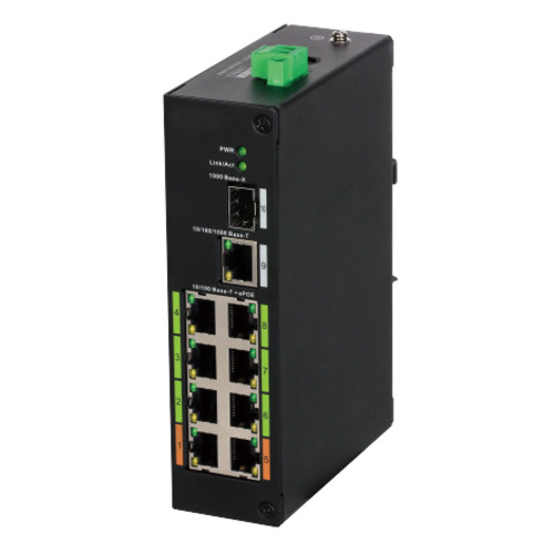 Коммутатор Dahua DH-LR2110-8ET-120 черный