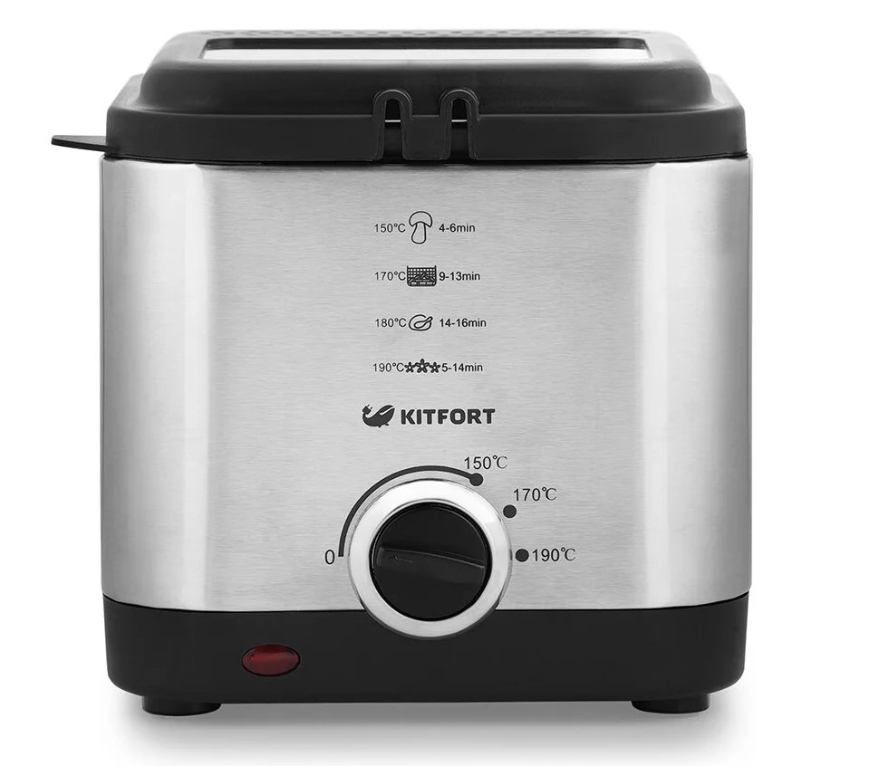 Фритюрница Kitfort КТ-2017 черно-серебристая