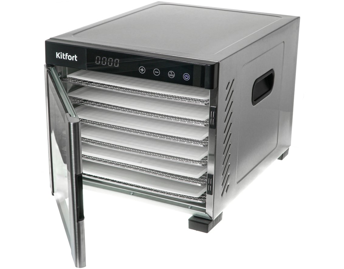 Сушилка для фруктов и овощей Kitfort КТ-1911 серебристая
