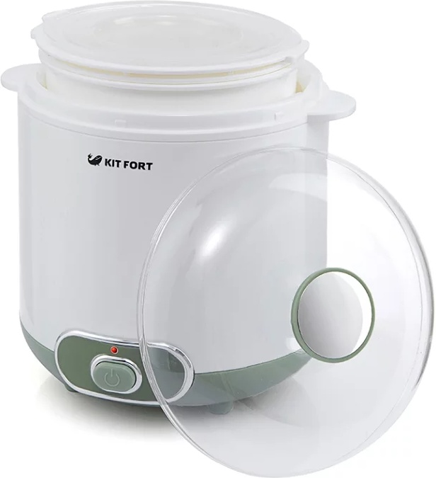 Йогуртница Kitfort КТ-2005 бело-зеленая