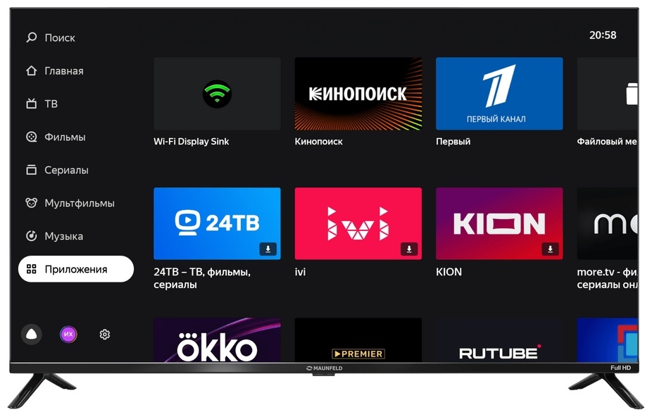 Телевизор MAUNFELD MLT43FSX02 109 см черный