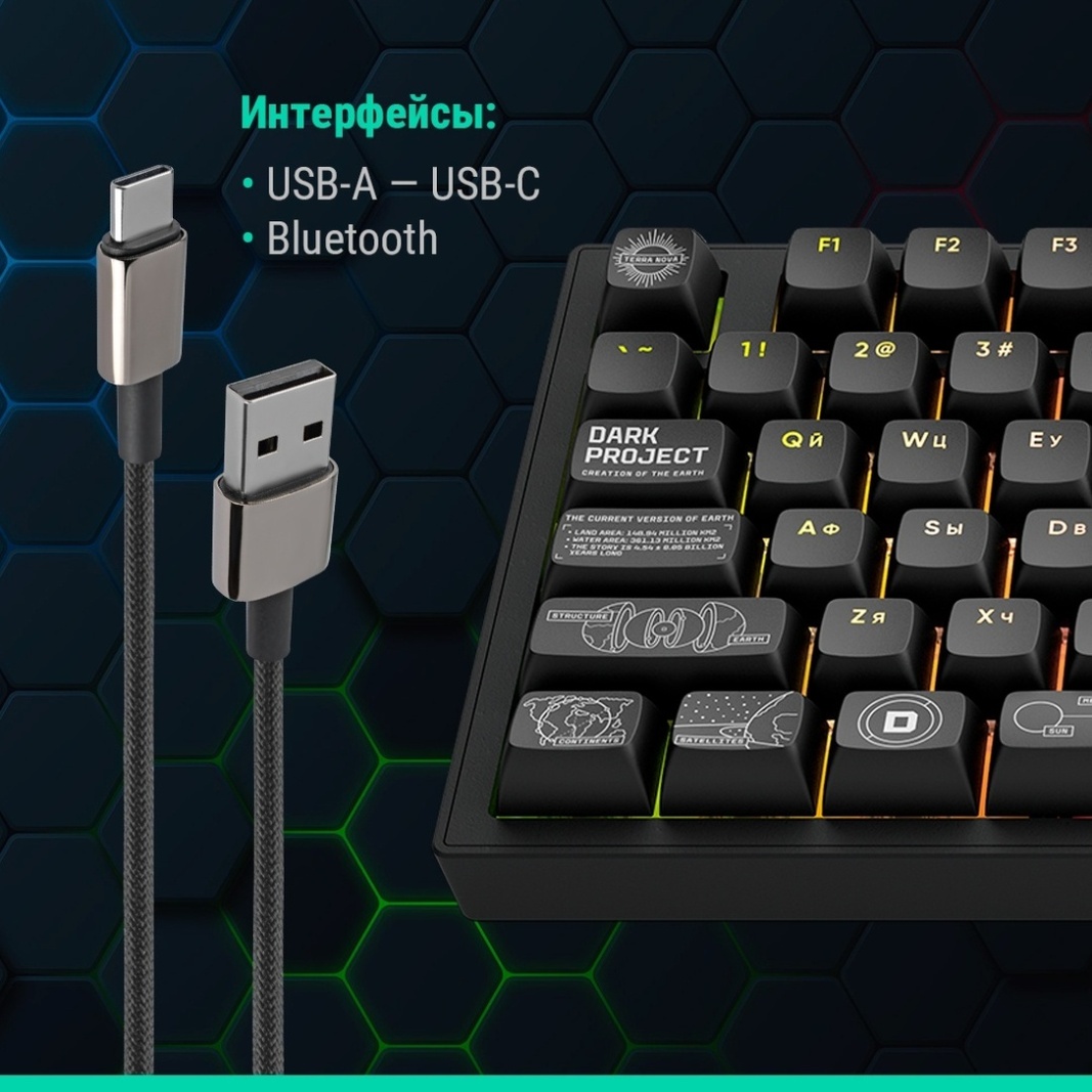 Клавиатура DARK PROJECT ALU81A Terra Nova черный