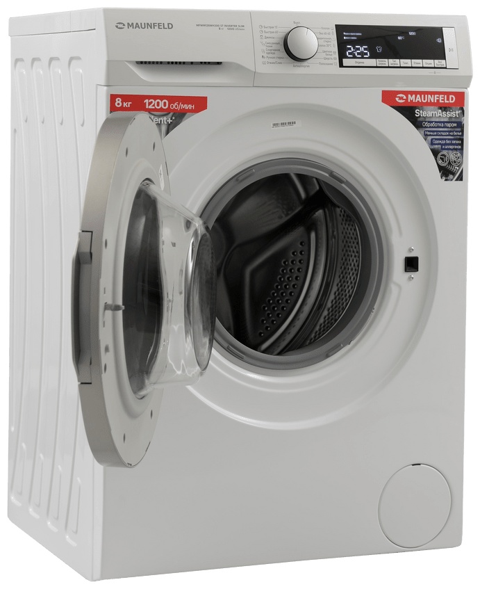 Стиральная машина MAUNFELD MFWM128WH300 ST INVERTER SLIM белый