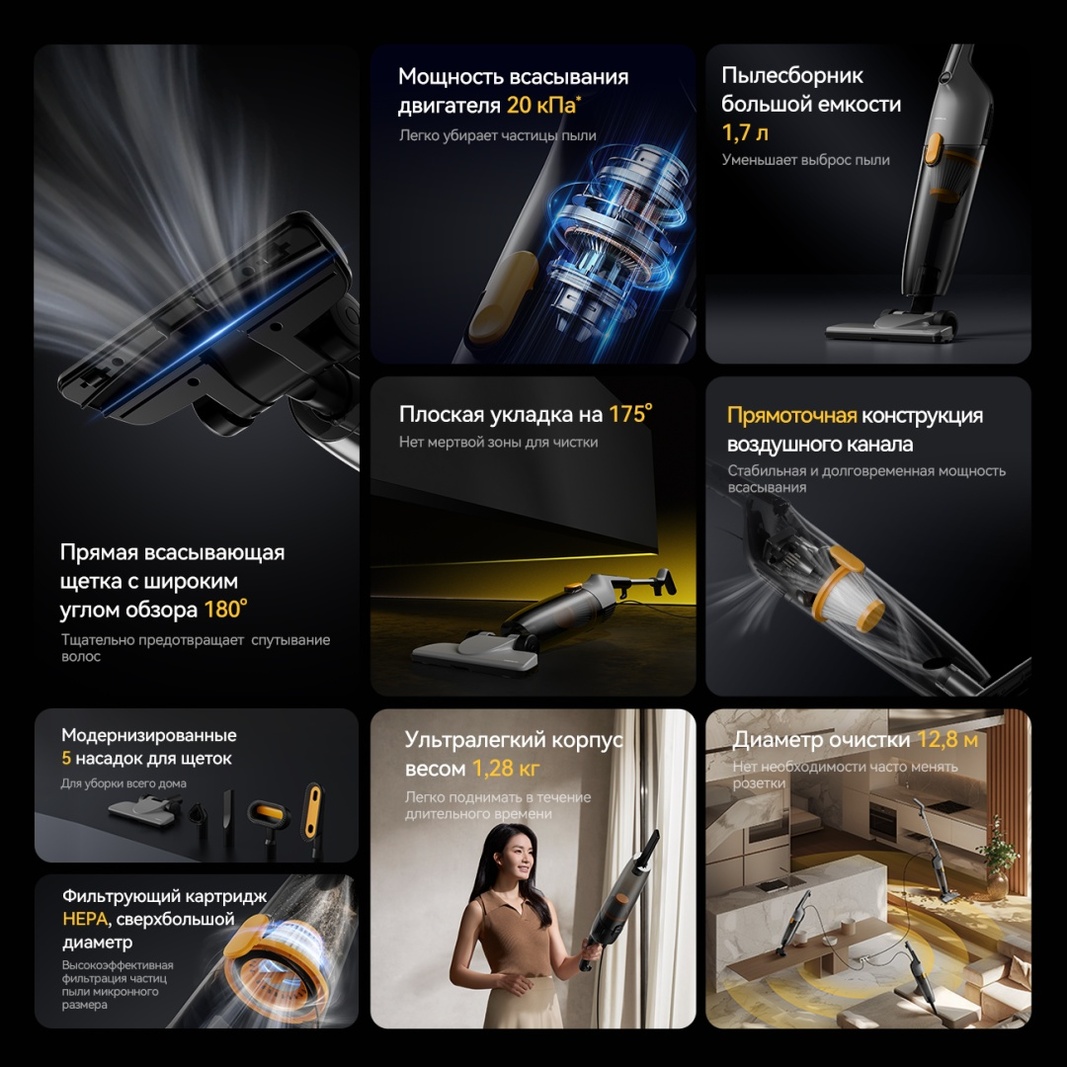 Пылесос Deerma DXAD112 серый