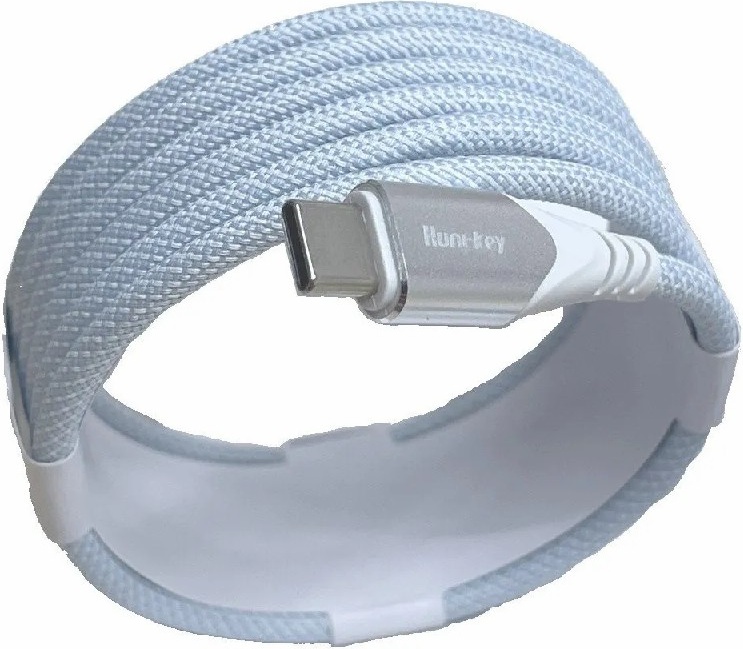 Кабель HuntKey USB 4 Type-C (M), HKCCC501502, 1.5 м, белый