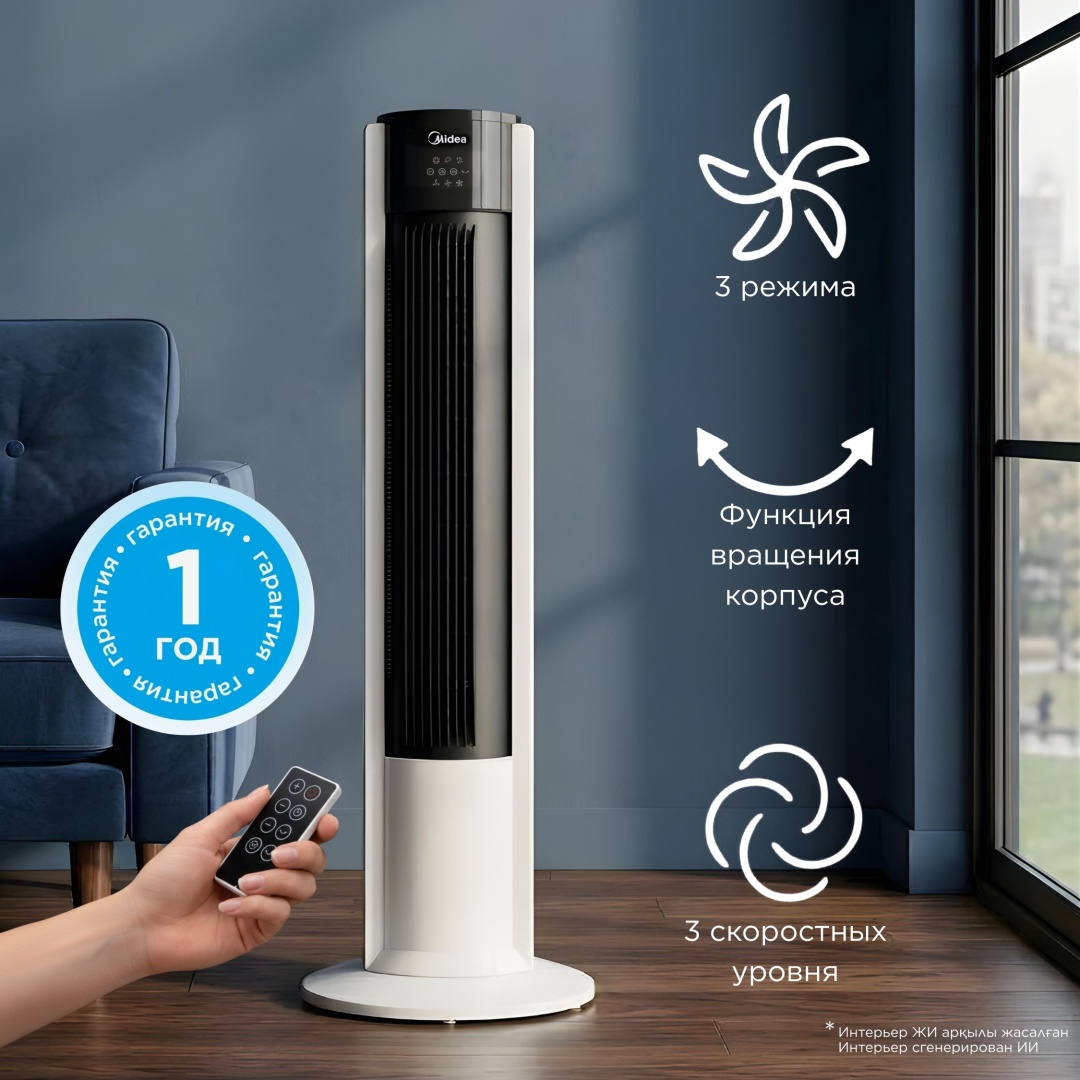 Вентилятор Midea FZ10-19BRA белый, черный