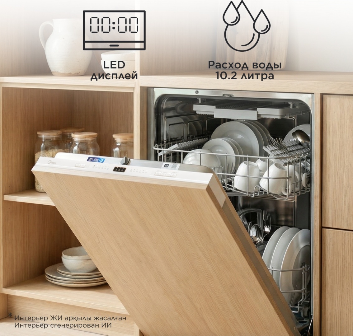 Посудомоечная машина Midea MID60S070i серый, белый