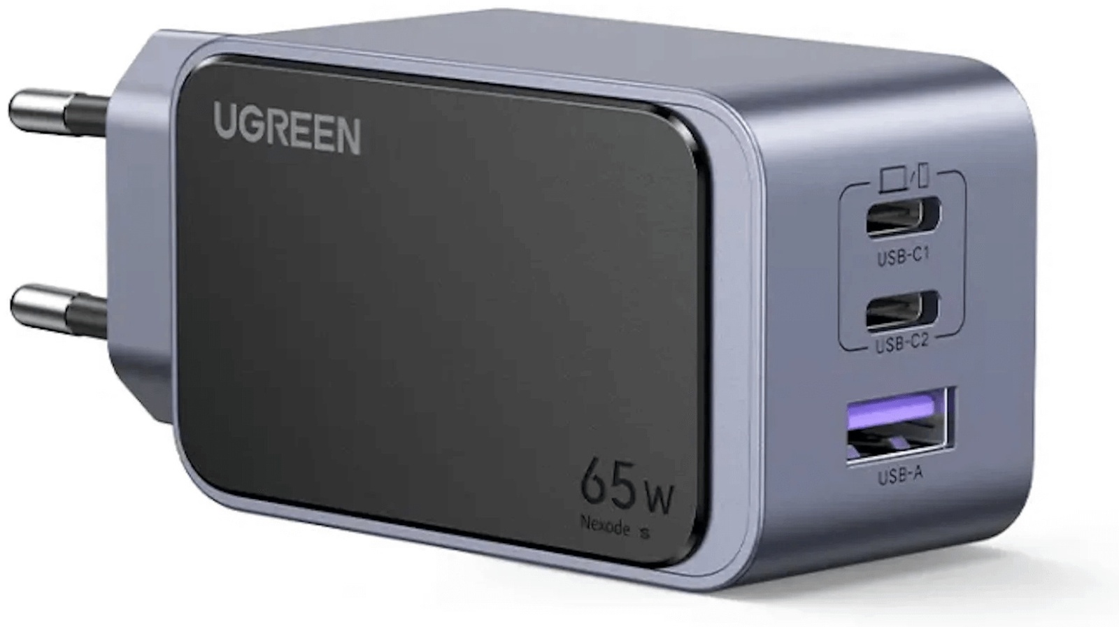 Зарядное устройство Ugreen X553 35042 USB, USB Type-C, серое