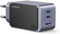 Зарядное устройство Ugreen X553 35042 USB, USB Type-C, серое