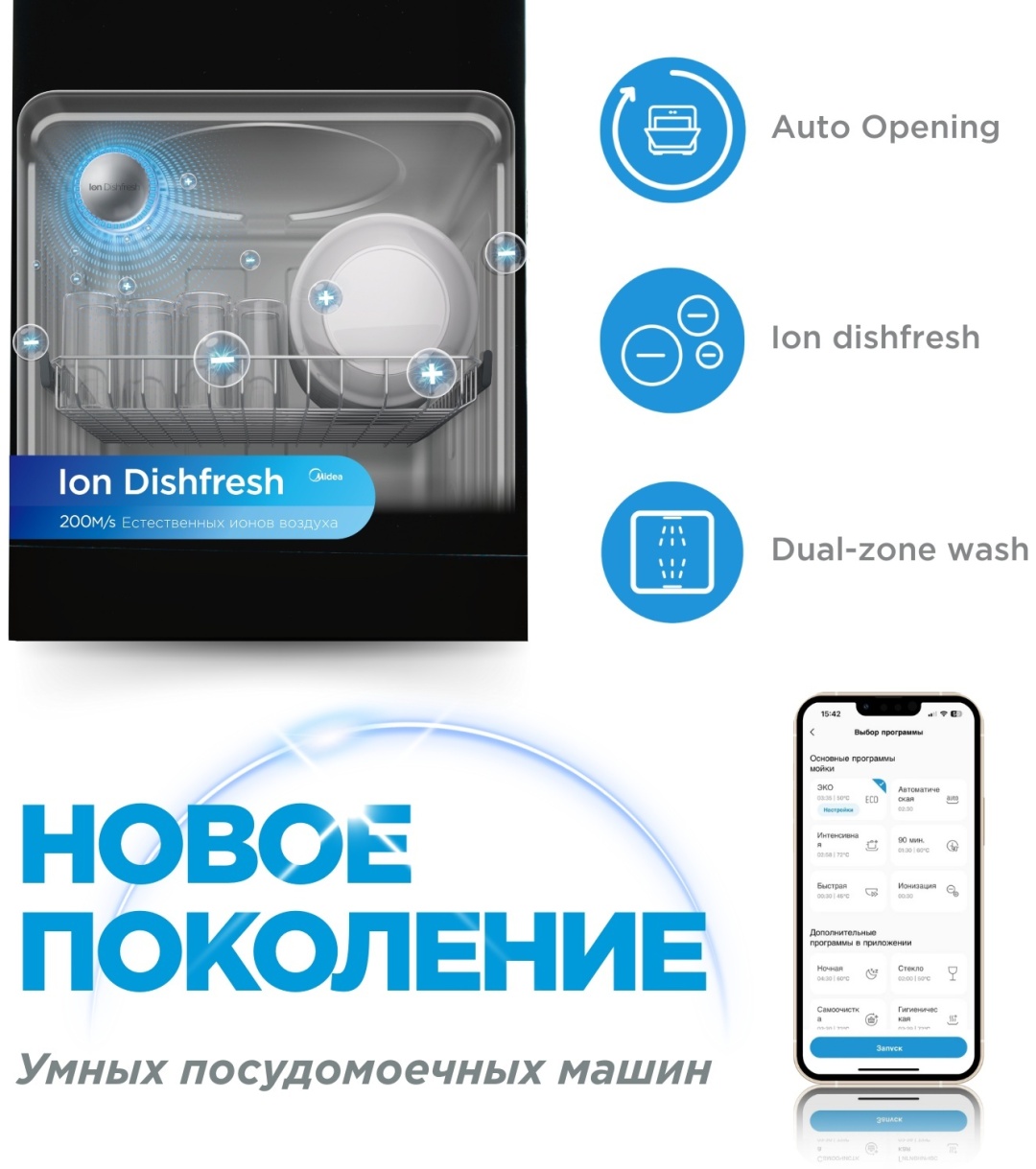 Посудомоечная машина Midea MDWF-4529TQB черный
