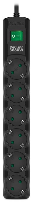 Сетевой фильтр SVEN SF-06E-16 1.8 м