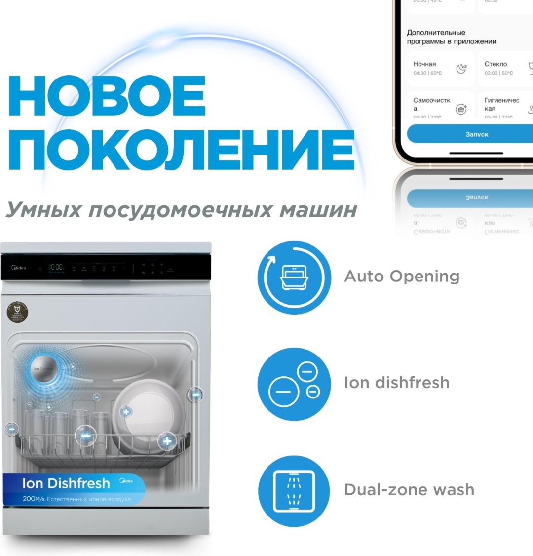 Посудомоечная машина Midea MDWF-6029TQW белый