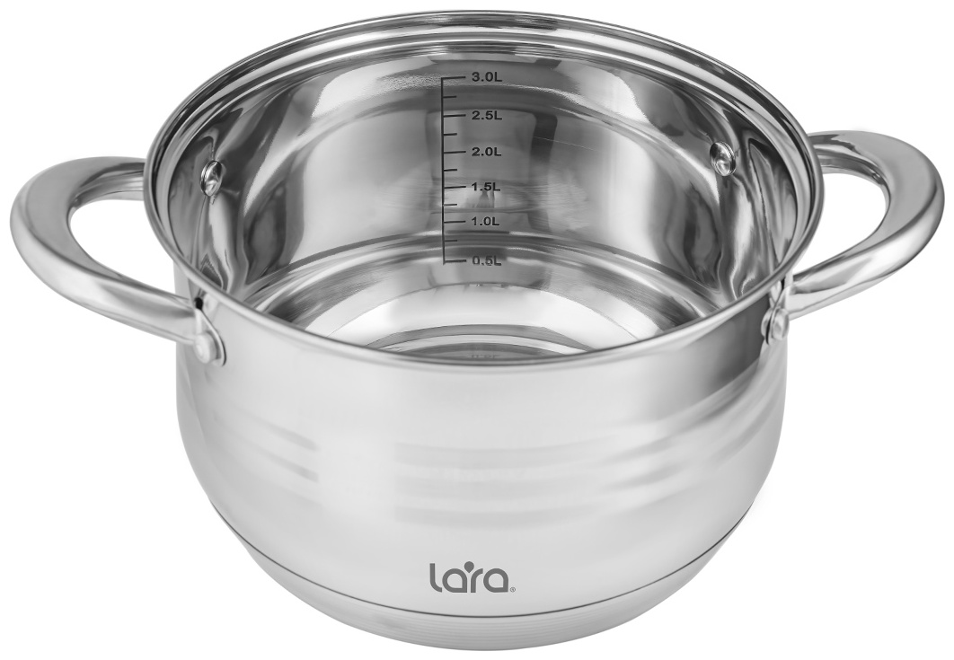 Кастрюля Lara LR02-582 3.9 л нержавеющая сталь