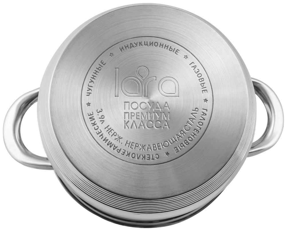 Кастрюля Lara LR02-582 3.9 л нержавеющая сталь