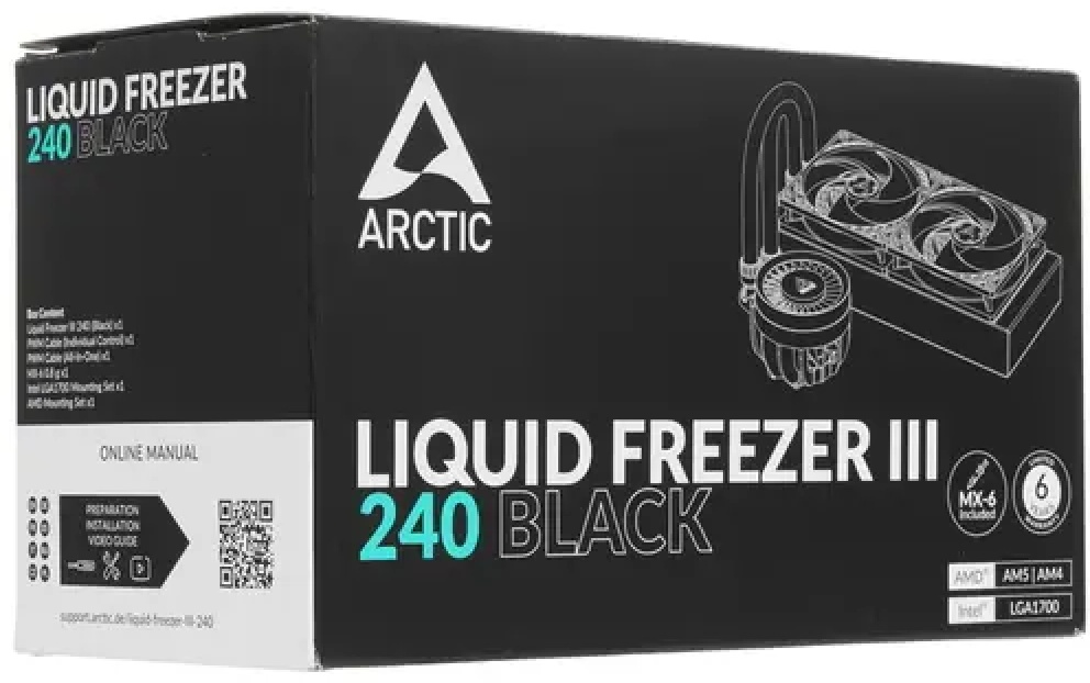 Водяное охлаждение Arctic Liquid Freezer III 240, черное