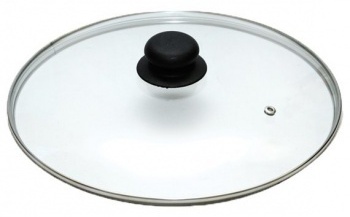 Крышка Lara LR01-99 28 см, нержавеющая сталь, пластик, стекло