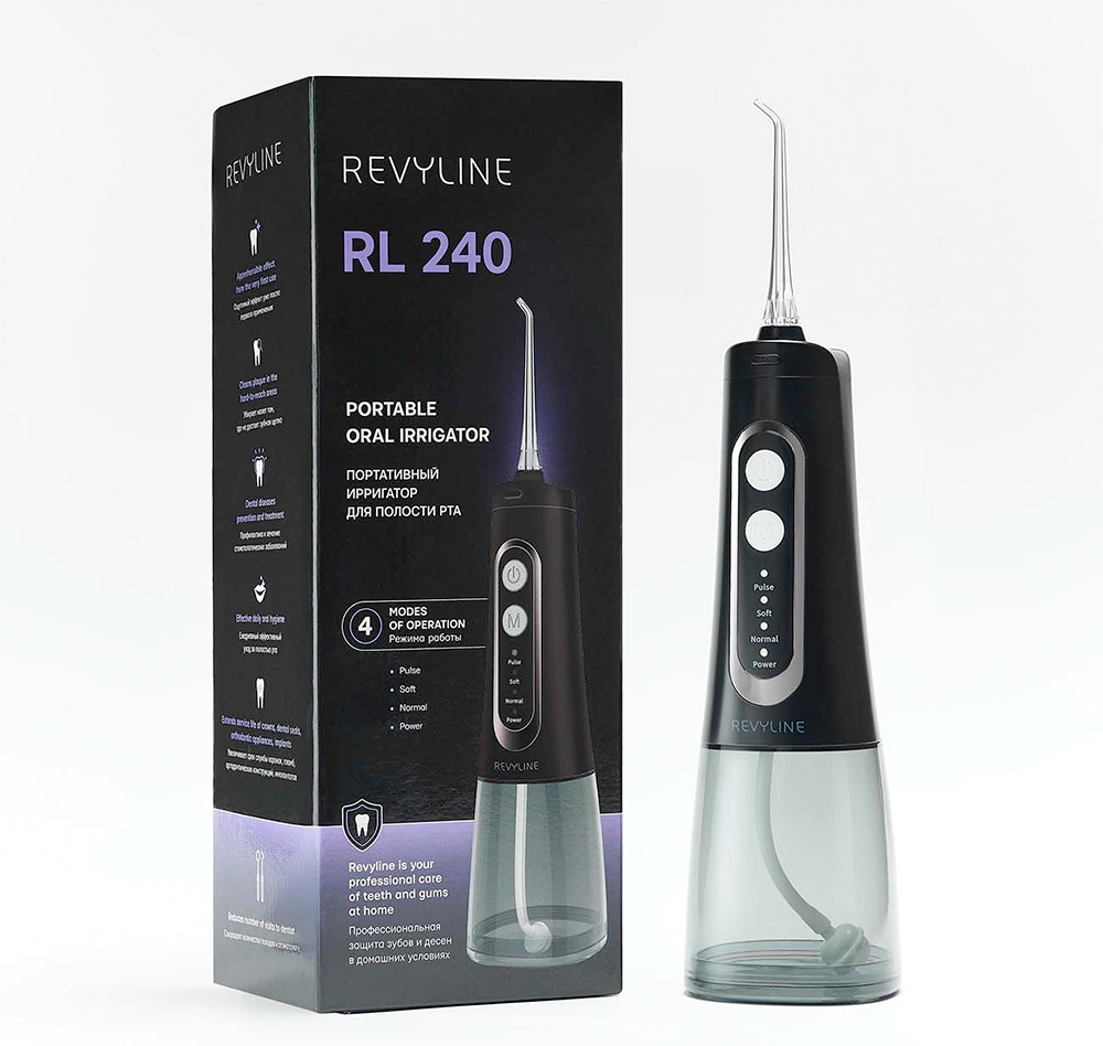 Ирригатор импульсный Revyline RL240 300 мл, черный