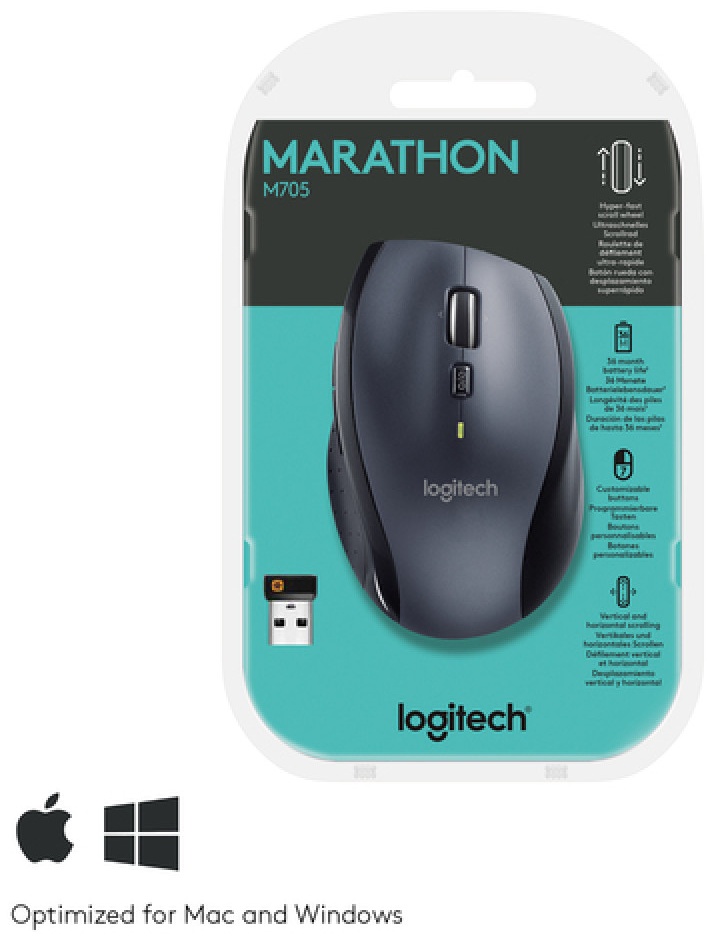 Мышь Logitech M705 Wireless черный