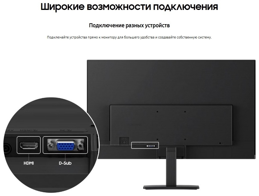 Монитор 24&quot; Samsung LS24D304GAIXCI черный