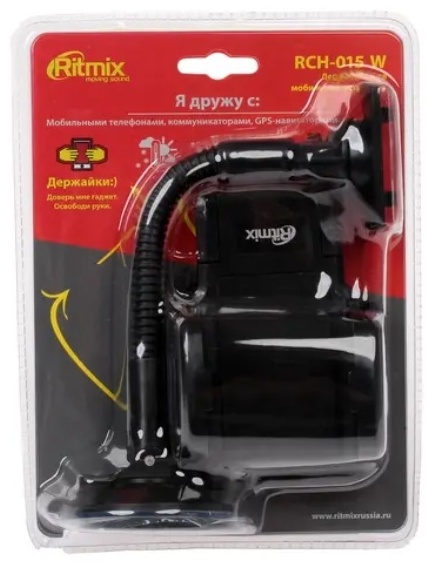 Держатель для телефона Ritmix RCH-015 W, черный