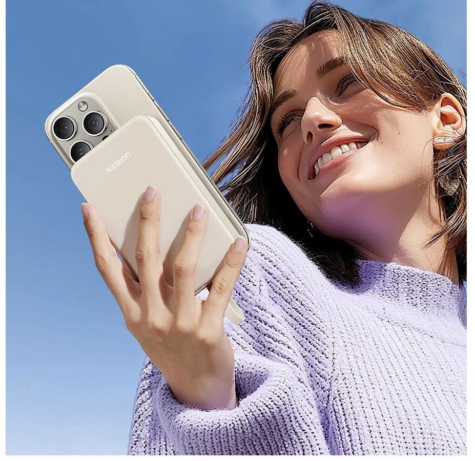 Внешний аккумулятор Ugreen PB521 20000 мАч 30 Вт бежевый