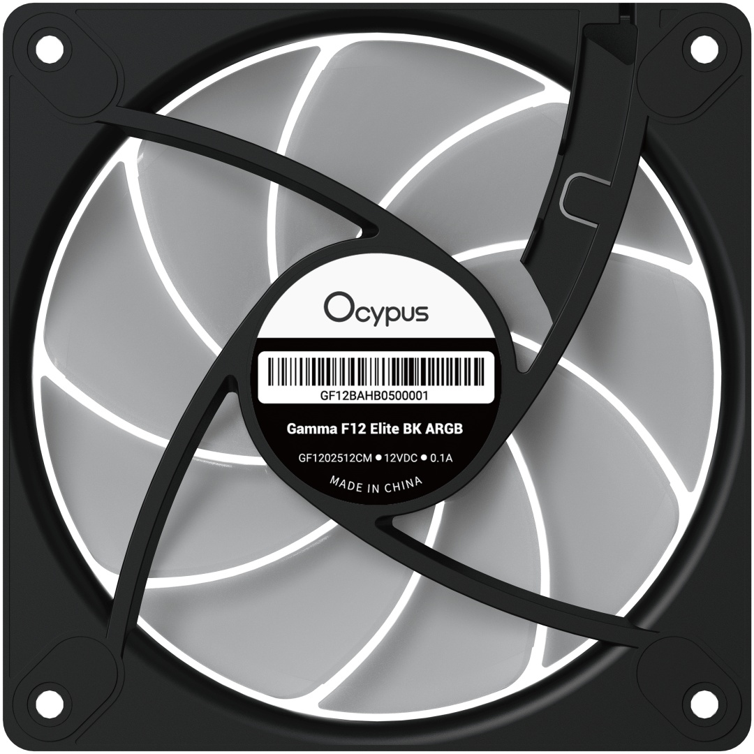 Ocypus Gamma F12 Elite BK ARGB, Gamma-F12-BK1AM00E-GL черный