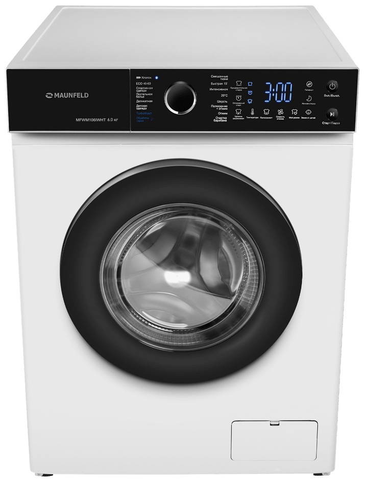 Стиральная машина MAUNFELD MFWM106IWHT белый, черный