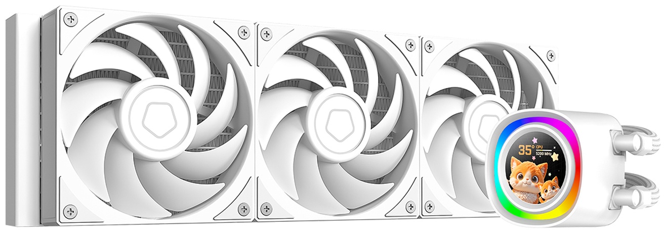 Система охлаждения ID-Cooling FX360 LCD PE, белая