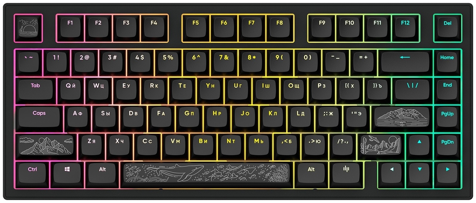 Клавиатура DARK PROJECT ALU81A Terra Nostra черный