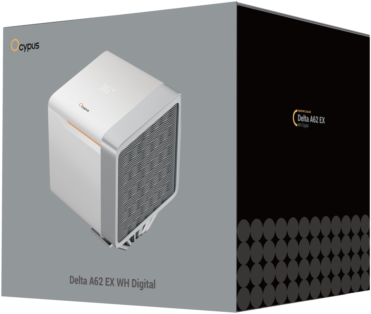 Кулер для процессора Ocypus Delta A62 EX WH Digital Delta-A62-WH2NNWD00E-GL, белый