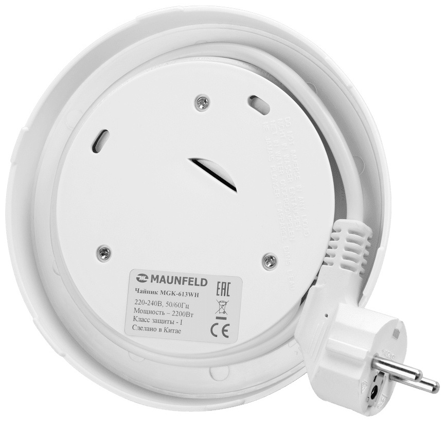 Электрочайник MAUNFELD MGK-613WH белый