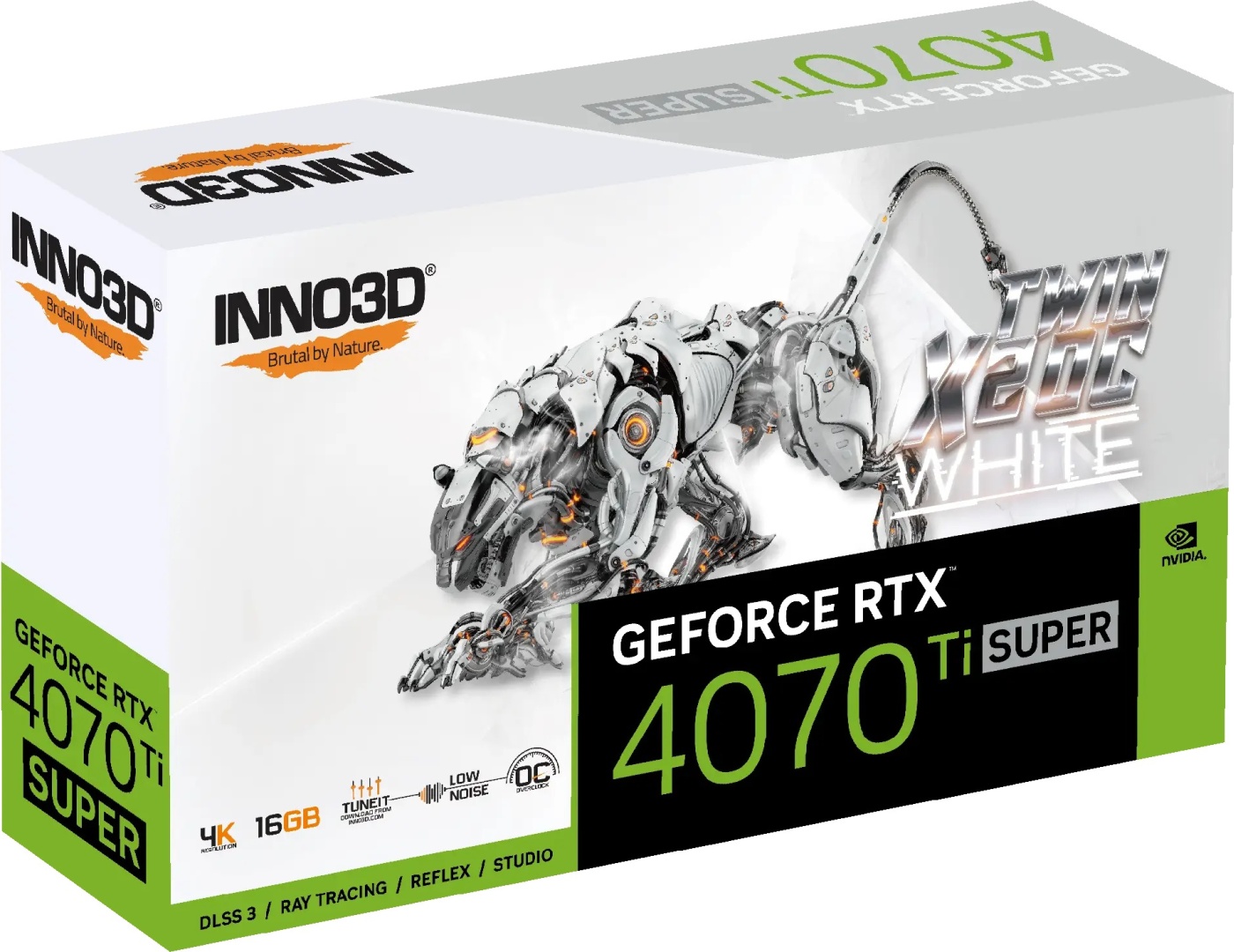 Inno3D RTX 4070 Ti SUPER TWIN X2 OC WHITE, N407TS2-166XX-186156W 16 Гб